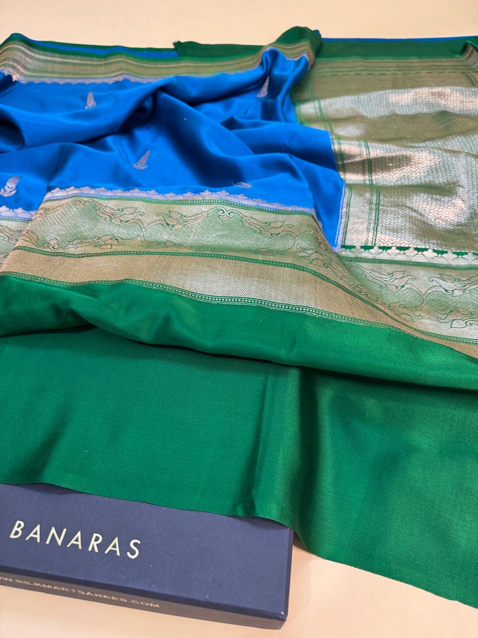 Katan Silk Designer Half n Half Saree