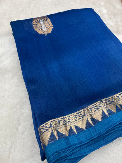 Pure Banarasi Kora Silk Kadhwa Buta Saree