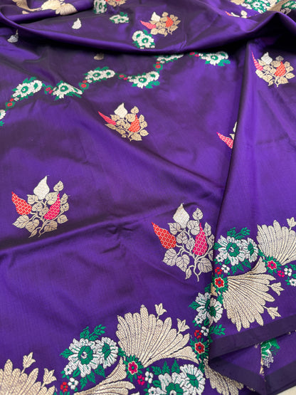 Pure Banarasi Katan Silk Kadhwa Designer Saree