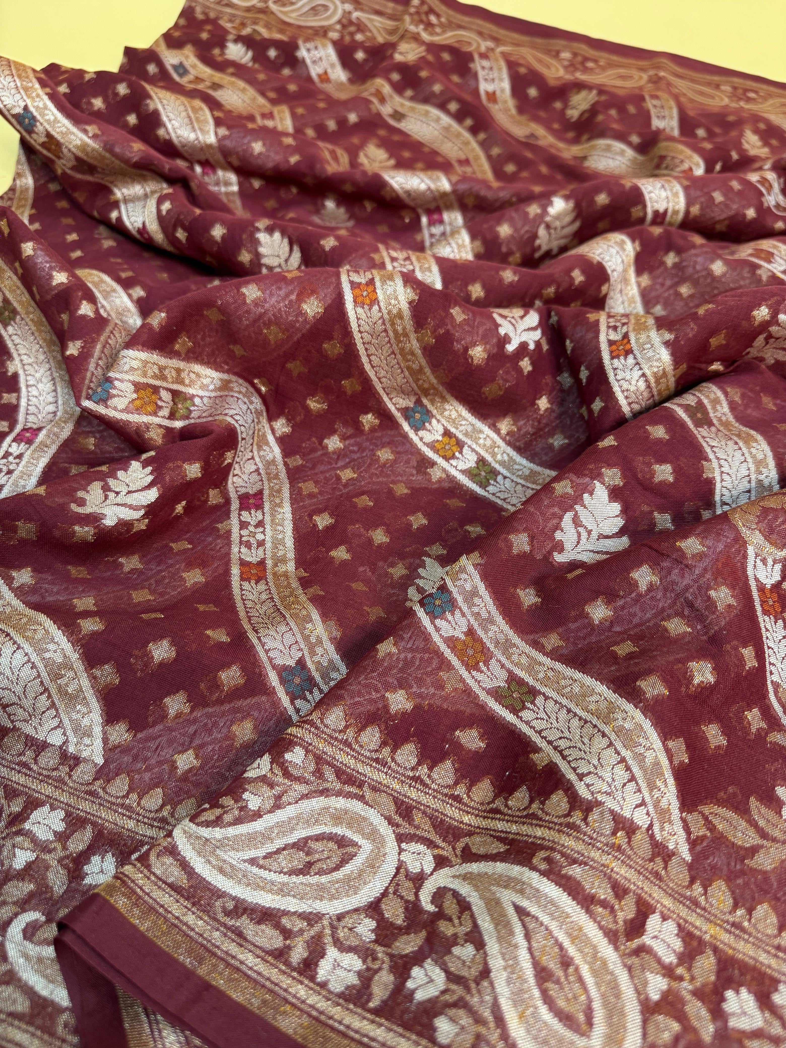 Pure Cotton Jamdani Minakari Saree