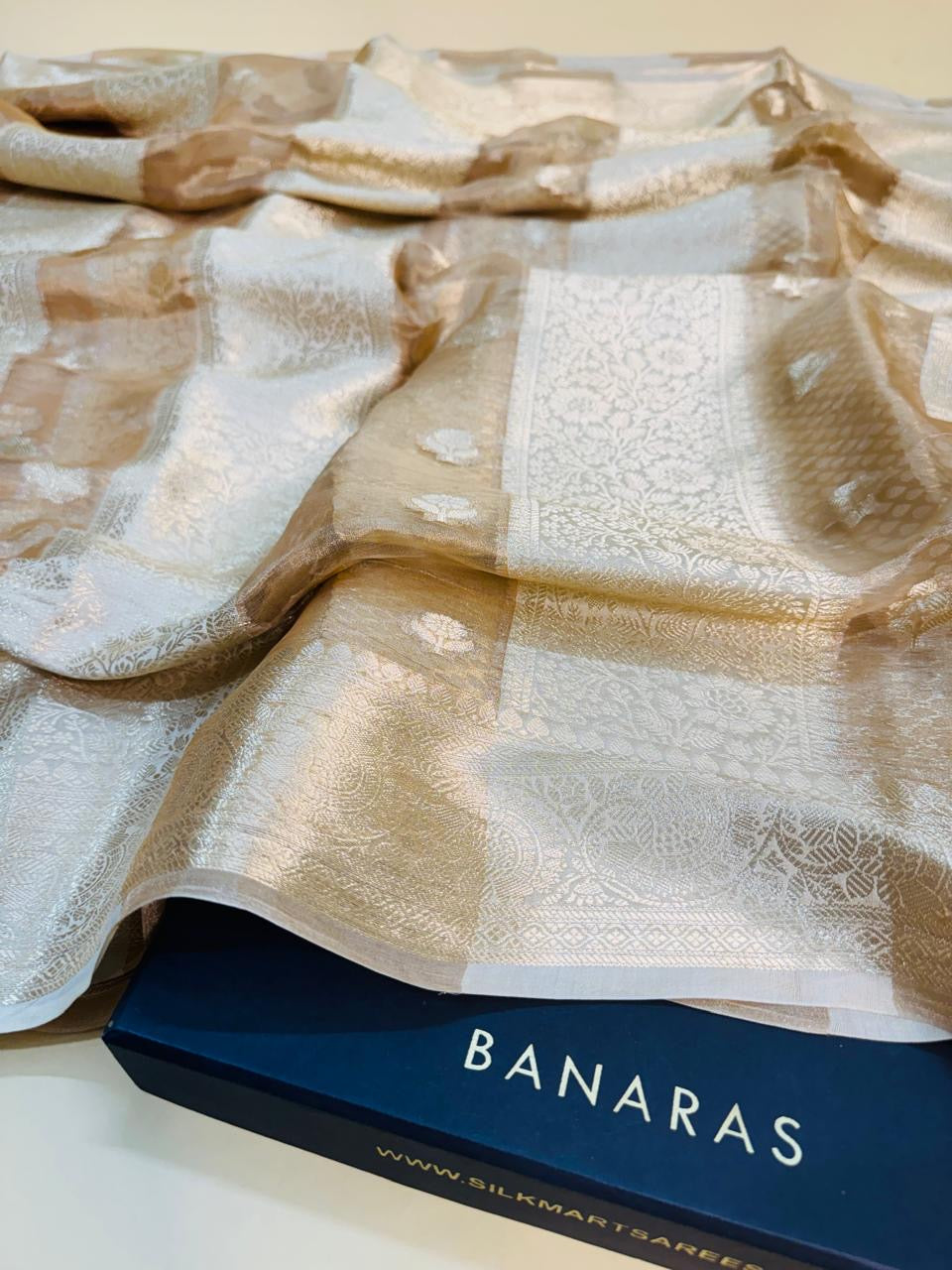 Pure Banarasi Chiniya Tissue Brocade Saree