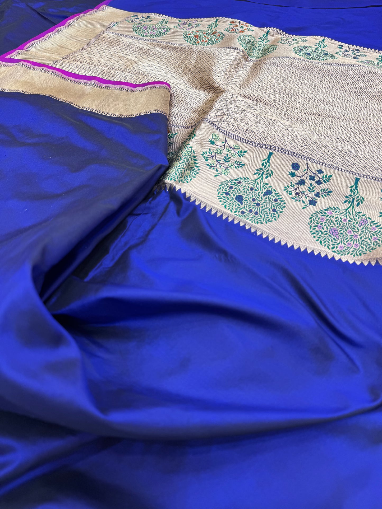 Pure Banarasi Katan Silk Plain Saree