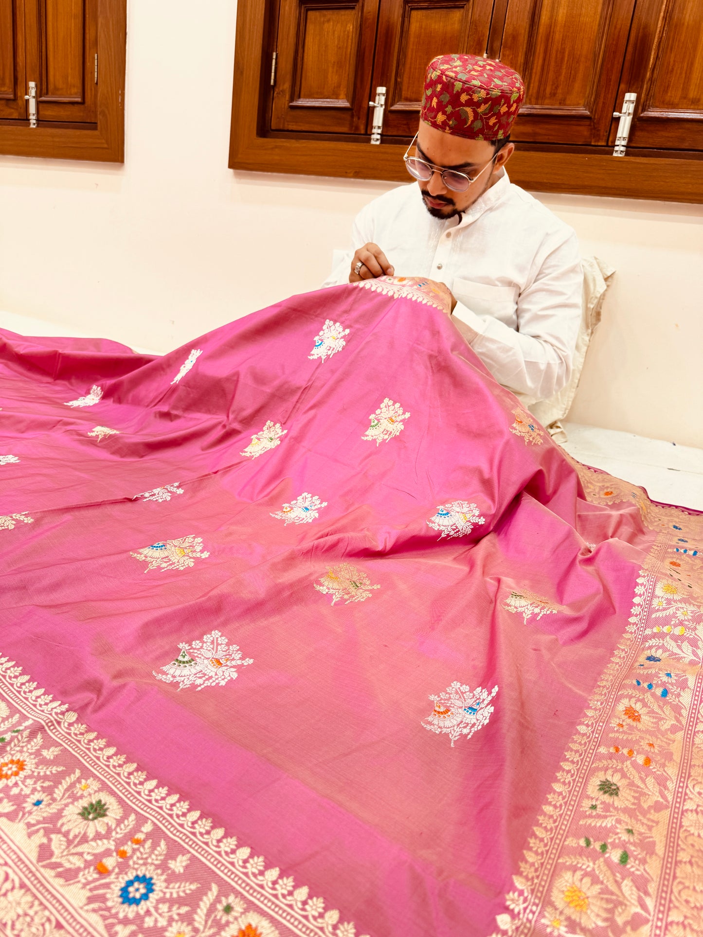 Pure Banarasi Katan Silk Buti Saree