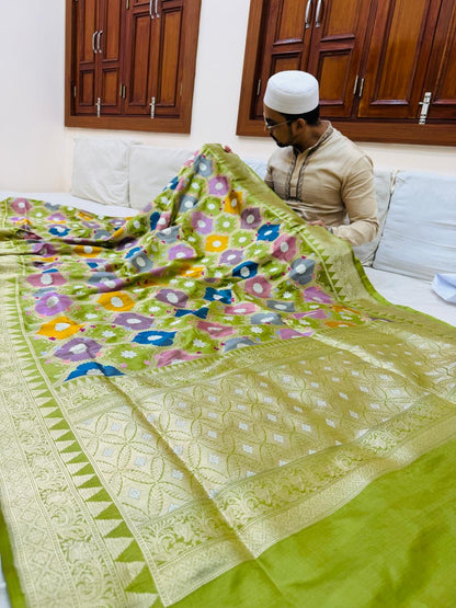 Pure Banarasi Katan Silk Rangkaat Saree