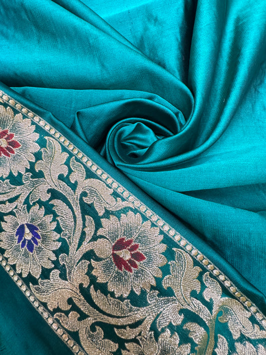 Pure Banarasi Katan Silk Chunri Buti Saree