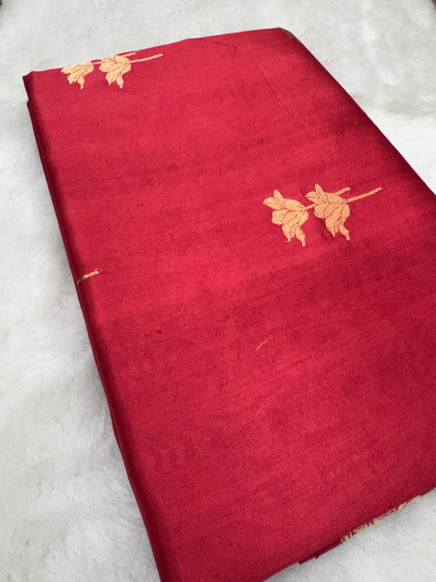 Pure Banarasi Dupion Silk Kadhwa Buta Saree