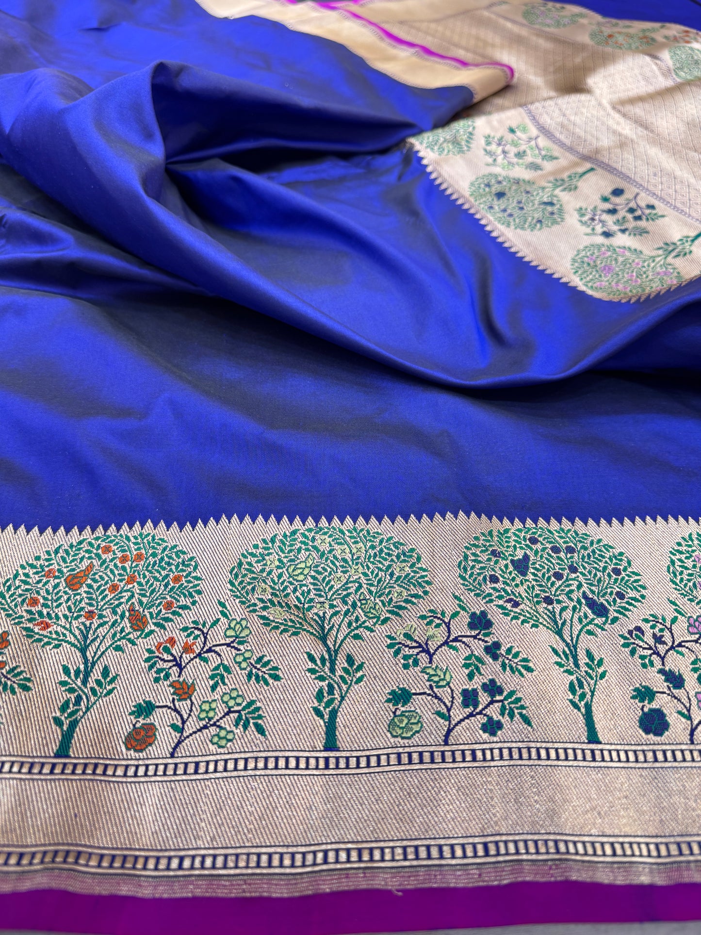 Pure Banarasi Katan Silk Plain Saree