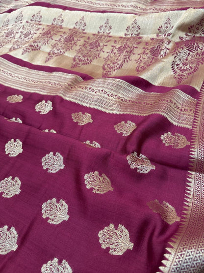 Pure Banarasi Chiniya Silk Buta Saree