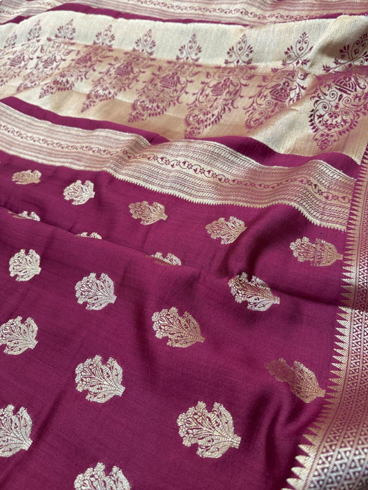Pure Banarasi Chiniya Silk Buta Saree