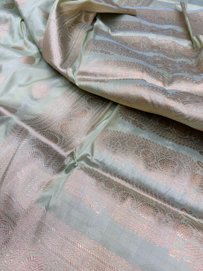 Pure Banarasi Katan Silk Simple Buta Saree