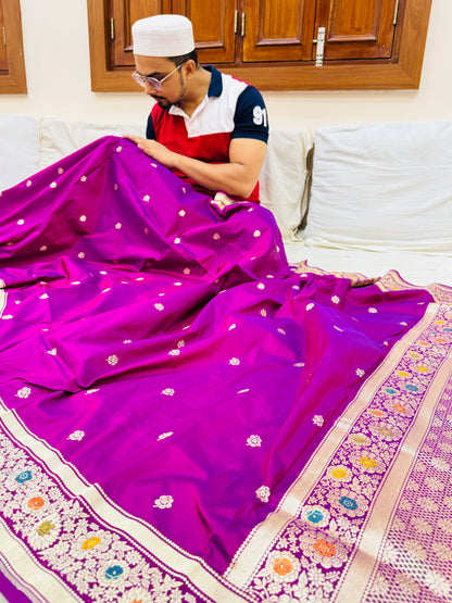 Pure Banarasi Katan Silk Buti Saree