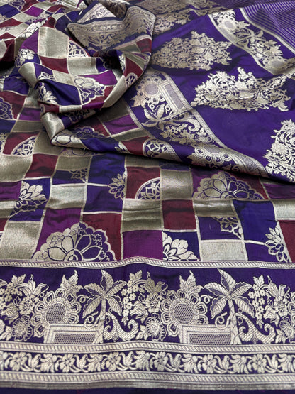 Pure Banarasi Katan Silk Rangkaat Saree