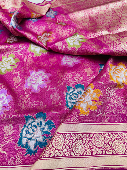 Pure Banarasi Katan Silk Brocade Sarees