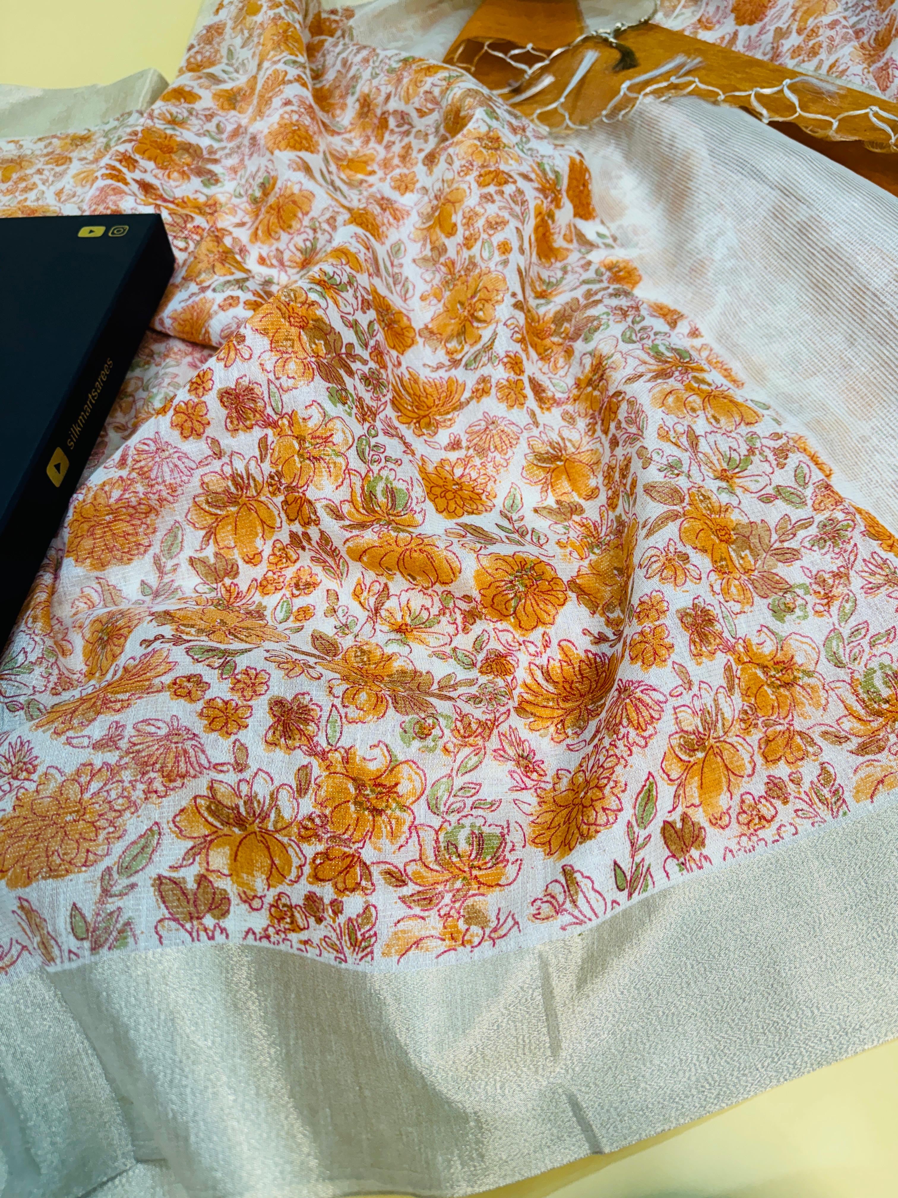 Pure Cotton Digital Print Saree