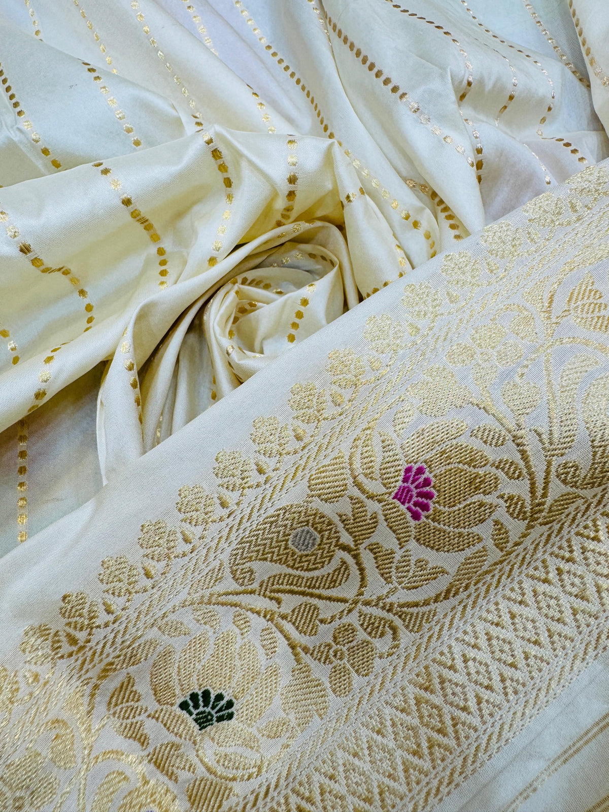 Katan Silk Geometric Rangkaat Saree