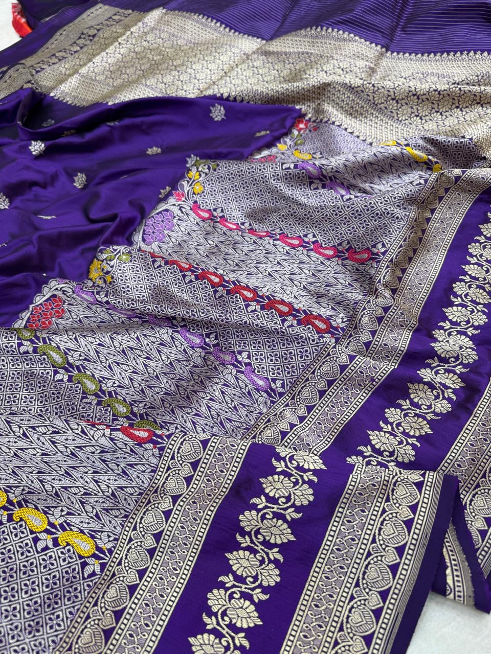Katan Silk Skirt Designer Saree