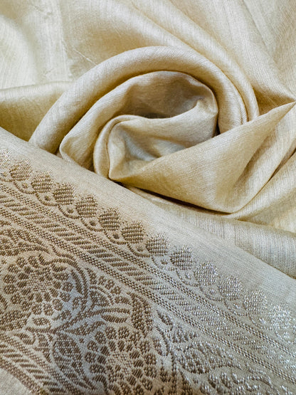 Pure Banarasi Natural Munga Silk Mina Jaal Saree