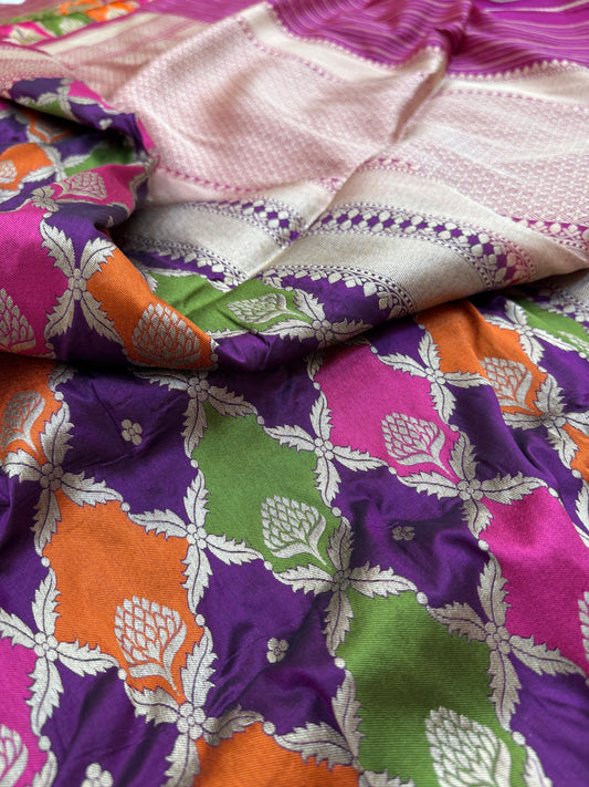 Pure Banarasi Katan Silk Rangkaat Saree
