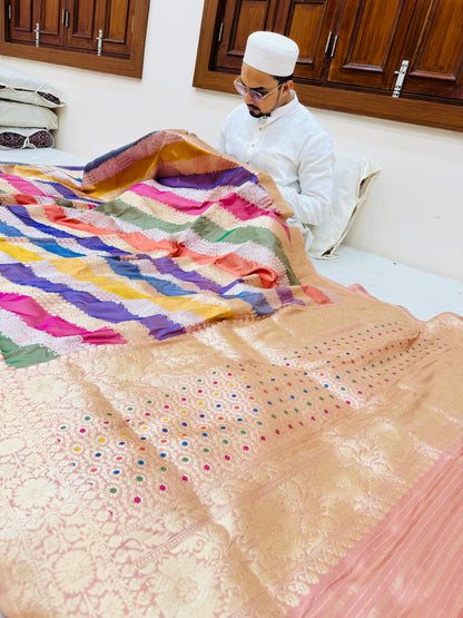 Pure Banarasi Katan Silk Rangkaat Saree