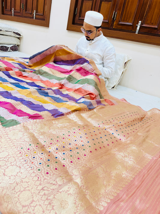 Pure Banarasi Katan Silk Rangkaat Saree