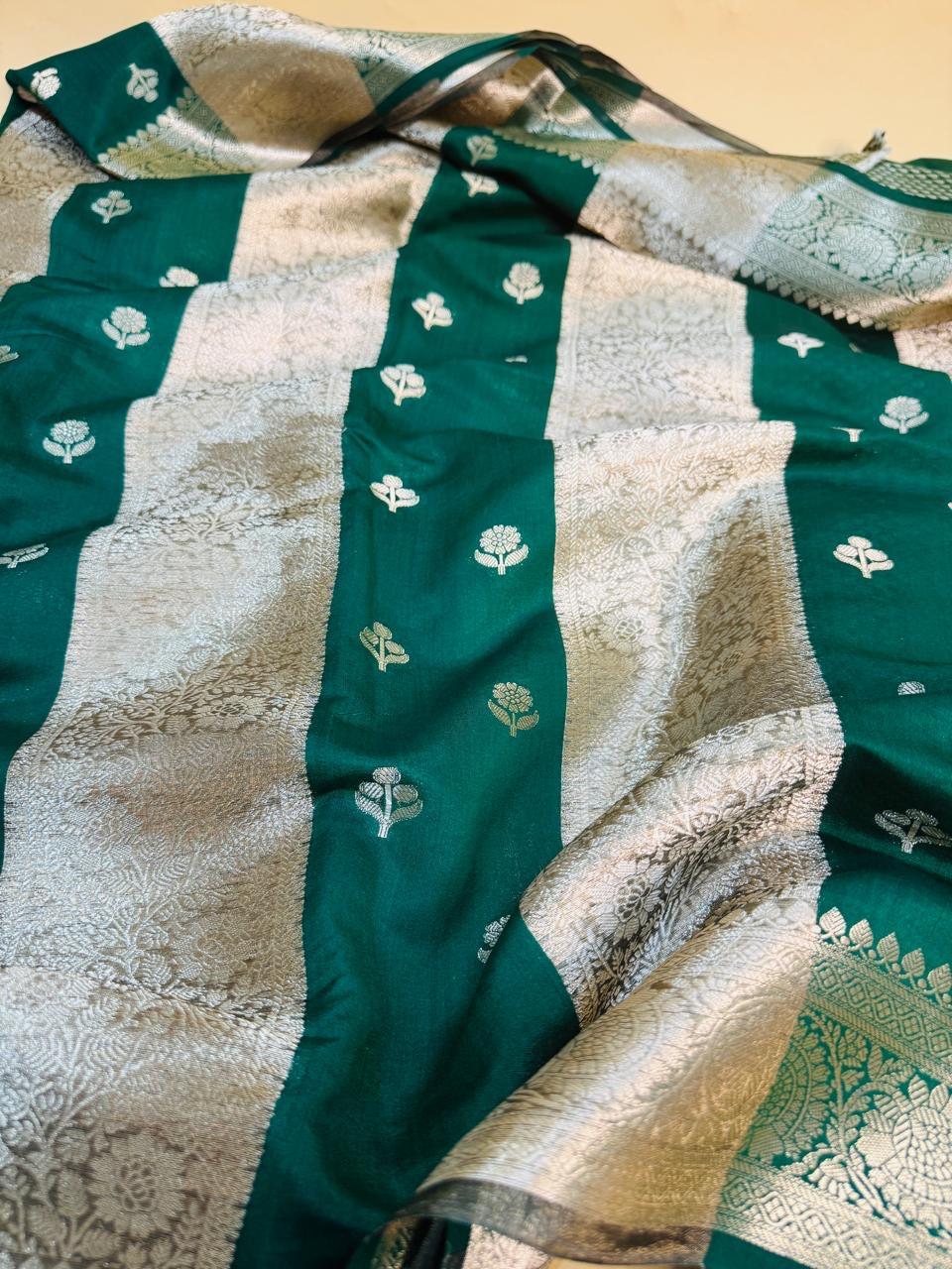 Pure Banarasi Chiniya Tissue Brocade Saree