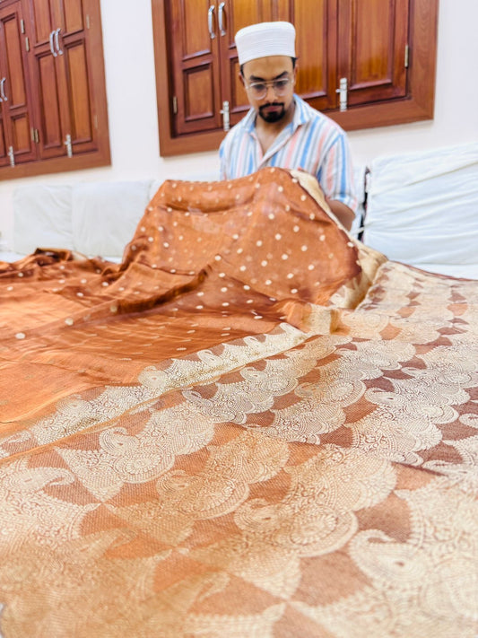 Pure Banarasi Tissue Silk Buti Saree