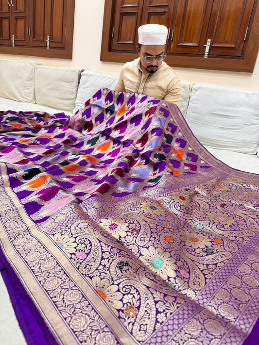 Pure Banarasi Katan Silk Rangkaat Saree