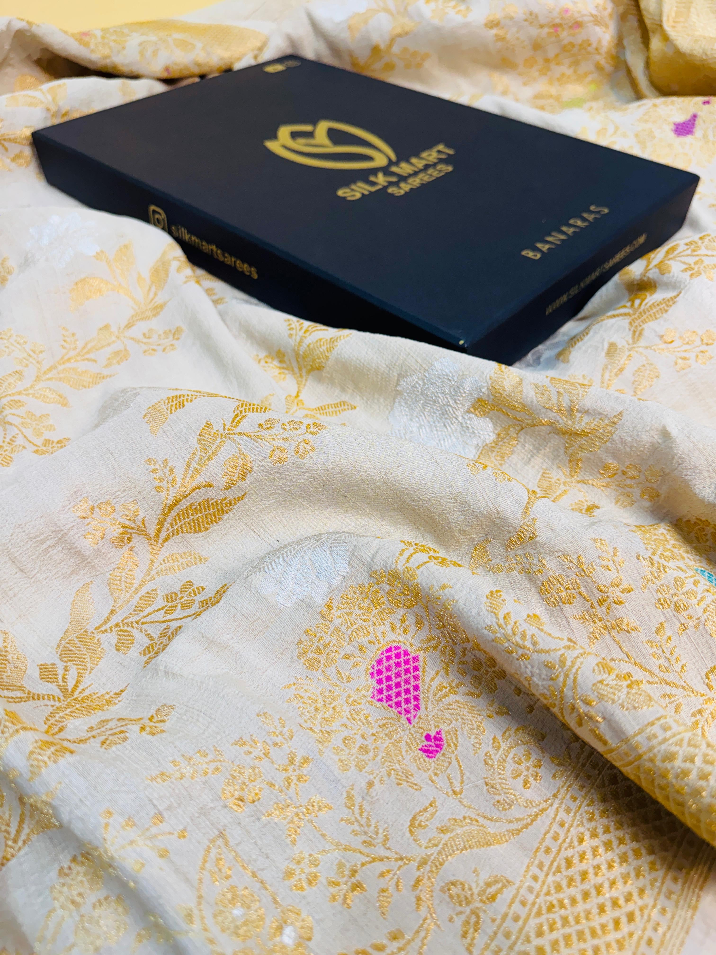 Pure Banarasi Tasar Silk Sona Rupa Saree
