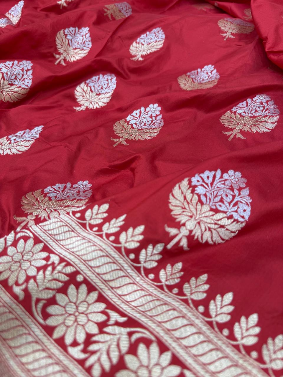 Pure Banarasi Katan Silk Buta Saree