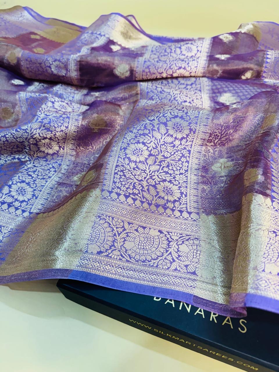 Pure Banarasi Chiniya Tissue Brocade Saree