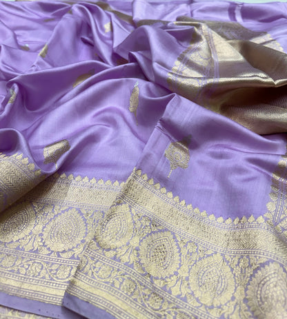 Pure Banarasi Dupion Silk Kadhwa Buta Saree