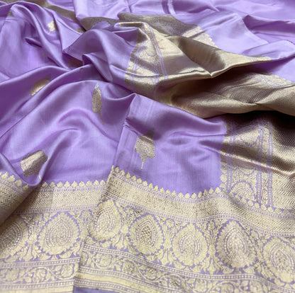 Pure Banarasi Dupion Silk Kadhwa Buta Saree