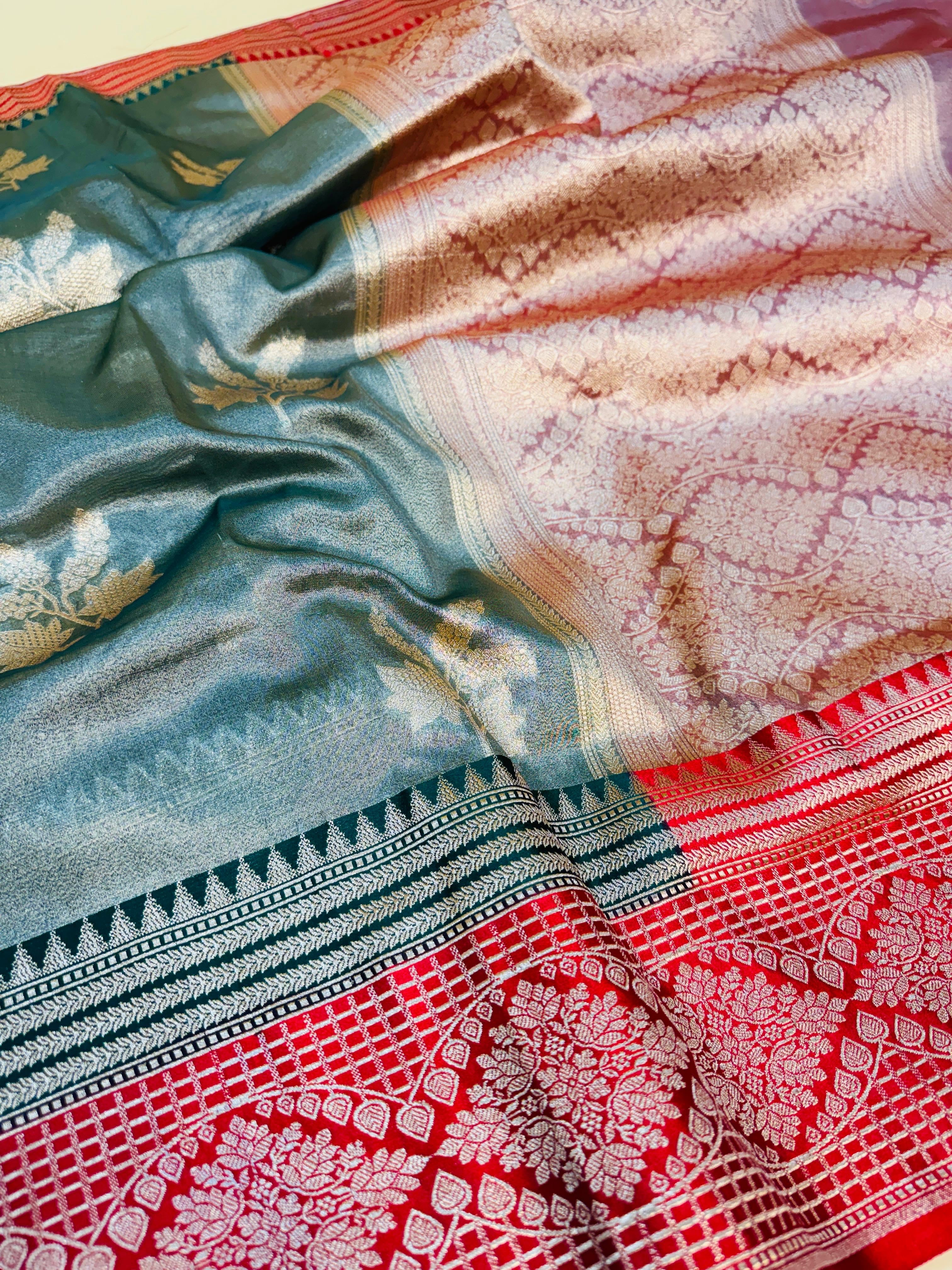 Art Silk Tissue Buta Saree