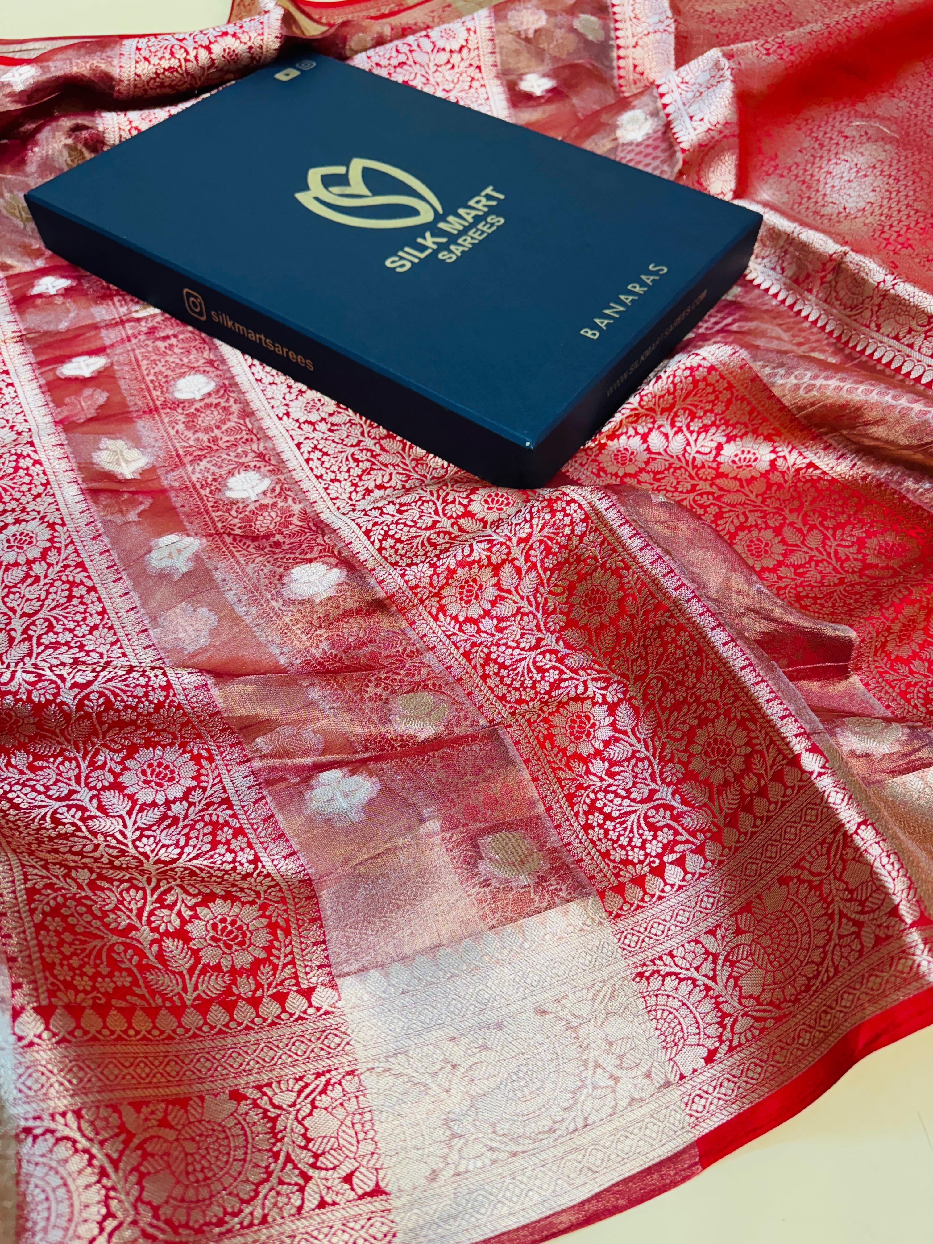 Pure Banarasi Chiniya Tissue Brocade Saree