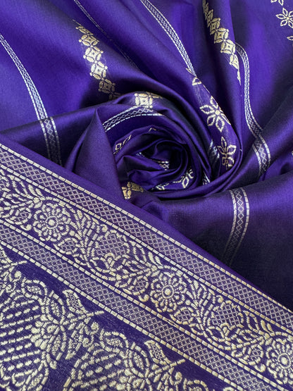 Pure Banarasi Katan Silk Kadhwa Mina Jaal Saree