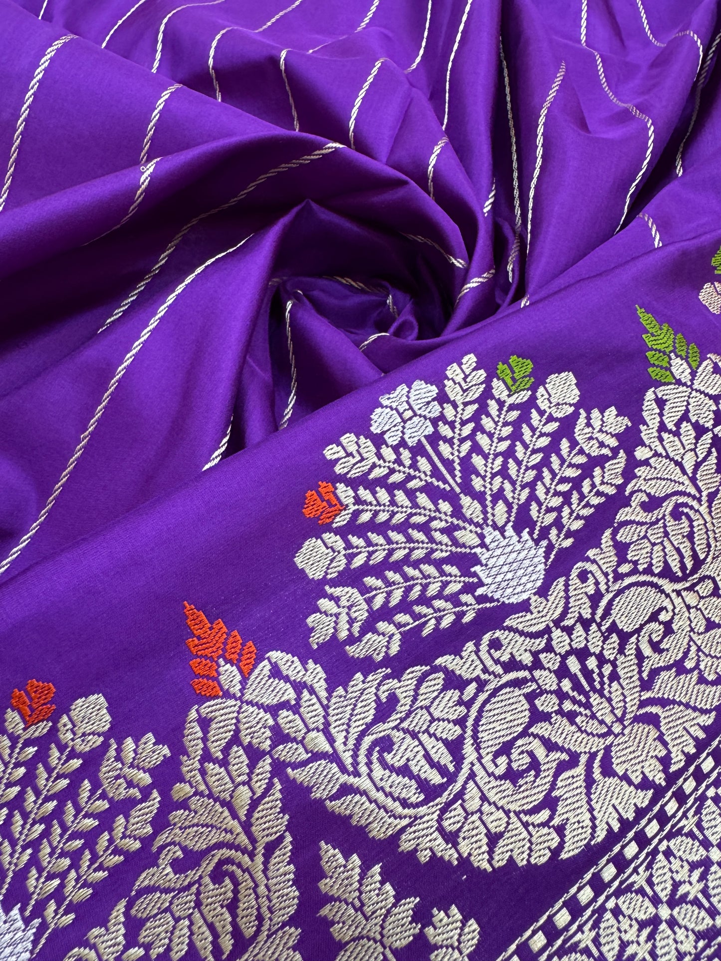 Pure Banarasi Katan Silk Kadhwa Mina Jaal Saree