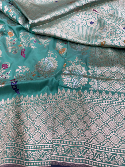 Pure Banarasi Katan Silk Kadhwa Jaal Saree