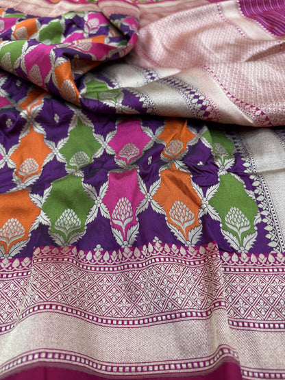 Pure Banarasi Katan Silk Rangkaat Saree