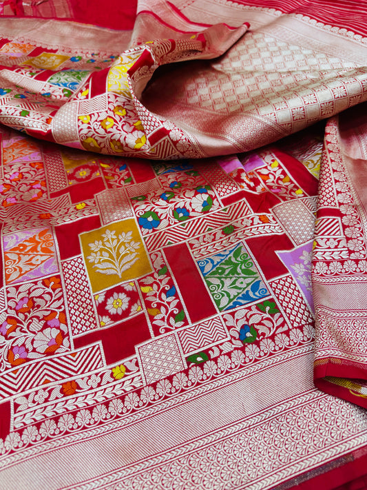Pure Banarasi Katan Silk Rangkaat Saree