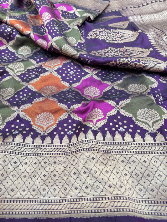 Pure Banarasi Katan Silk Rangkaat Saree