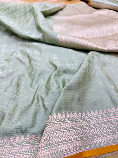 Pure Banarasi Katan Silk Tanchoi Saree