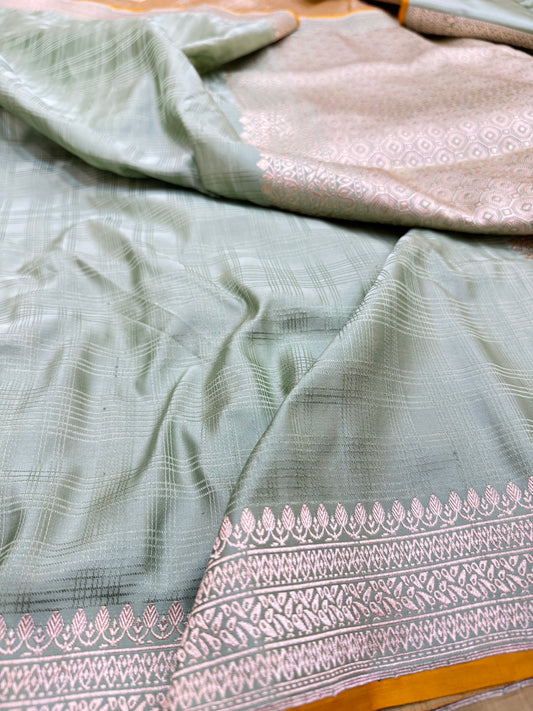 Pure Banarasi Katan Silk Tanchoi Saree