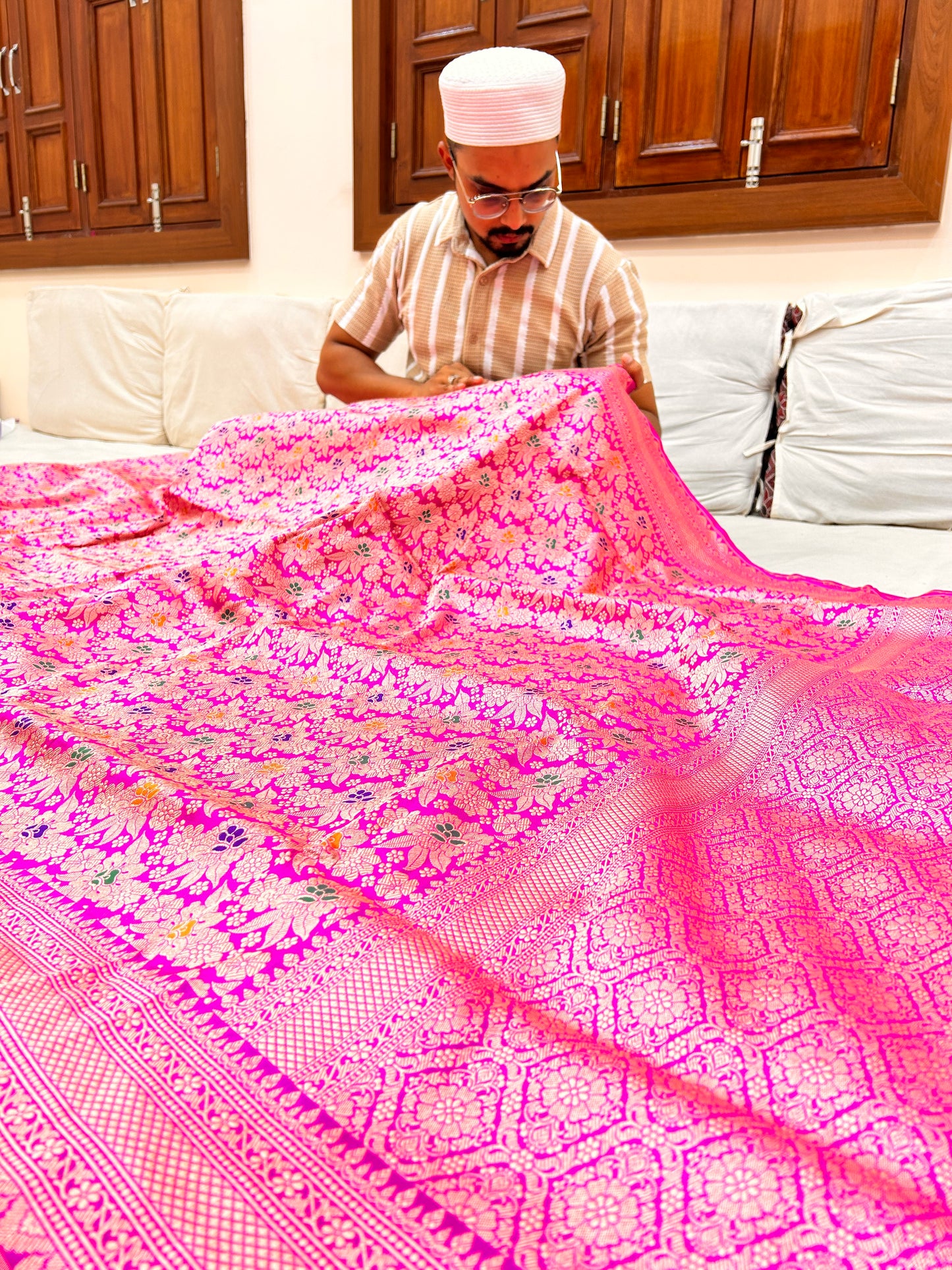 Pure Banarasi Katan Silk Brocade Saree