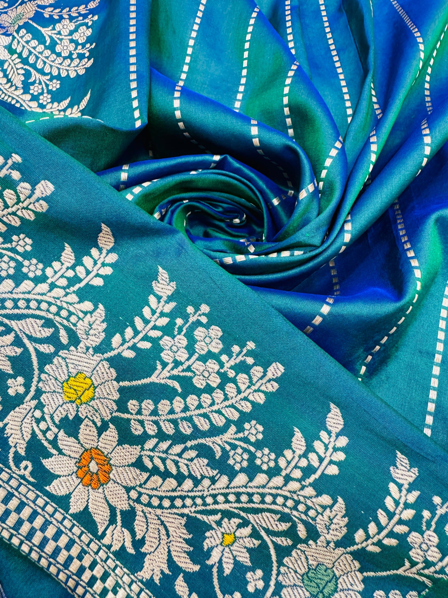 Pure Banarasi Katan Silk Kadhwa Jaal Saree