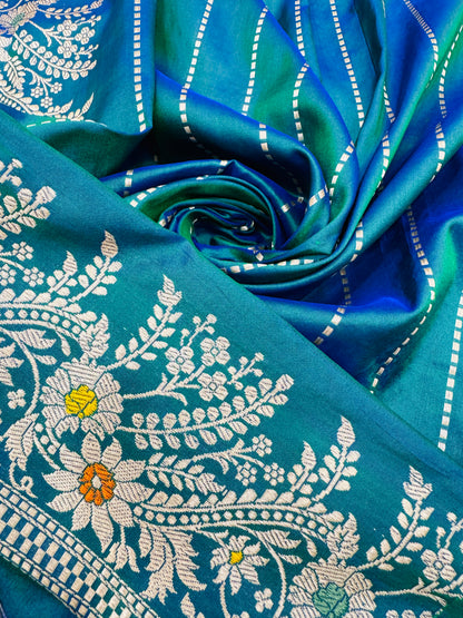 Pure Banarasi Katan Silk Kadhwa Jaal Saree