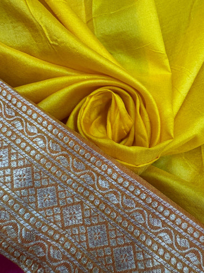 Pure Banarasi Katan Silk Tanchoi Jaal Saree