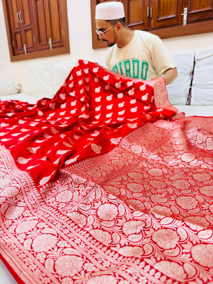 Pure Banarasi Katan Silk Buti Saree