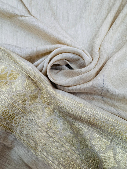 Pure Banarasi Munga Silk Jaal Saree
