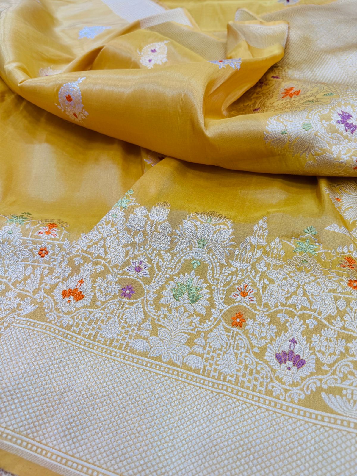 Pure Banarasi Katan Tissue Silk Saree