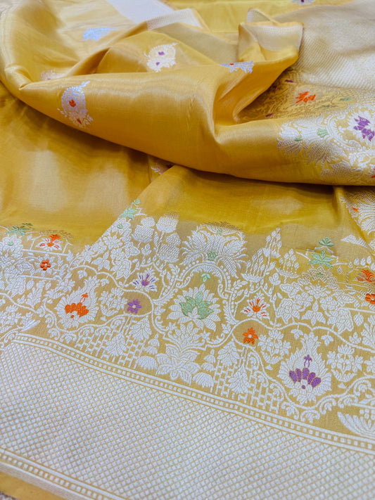 Pure Banarasi Katan Tissue Silk Saree